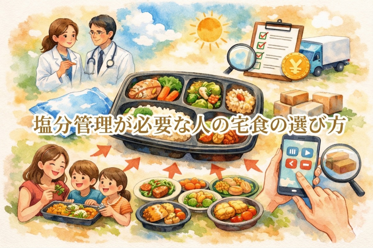 塩分管理が必要な人の宅食の選び方｜冷凍弁当で無理なく続けるポイントと見極め方