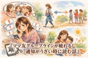 ママ友グループラインが疲れるし通知がうざい時に読む話｜しんどさを減らす距離の取り方と対処法
