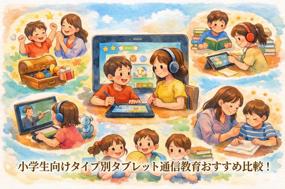 小学生向けタイプ別タブレット通信教育おすすめ比較！使いやすさと学習効果で失敗しない選び方