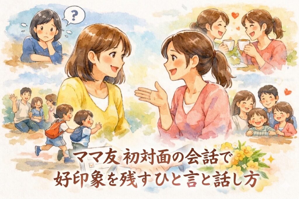 ママ友との初対面の会話で好印象を残すひと言と話し方｜緊張しやすいママ向け実践ガイド