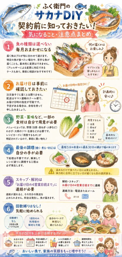ふく衛門のサカナDIY 気になること・注意点として知っておくべきことは？