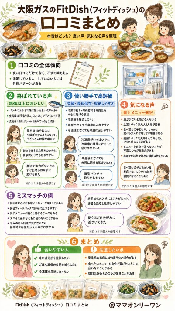 大阪ガスのFitDish(フィットディッシュ)実際に使った人の口コミをまとめた。本音はどっちだ?