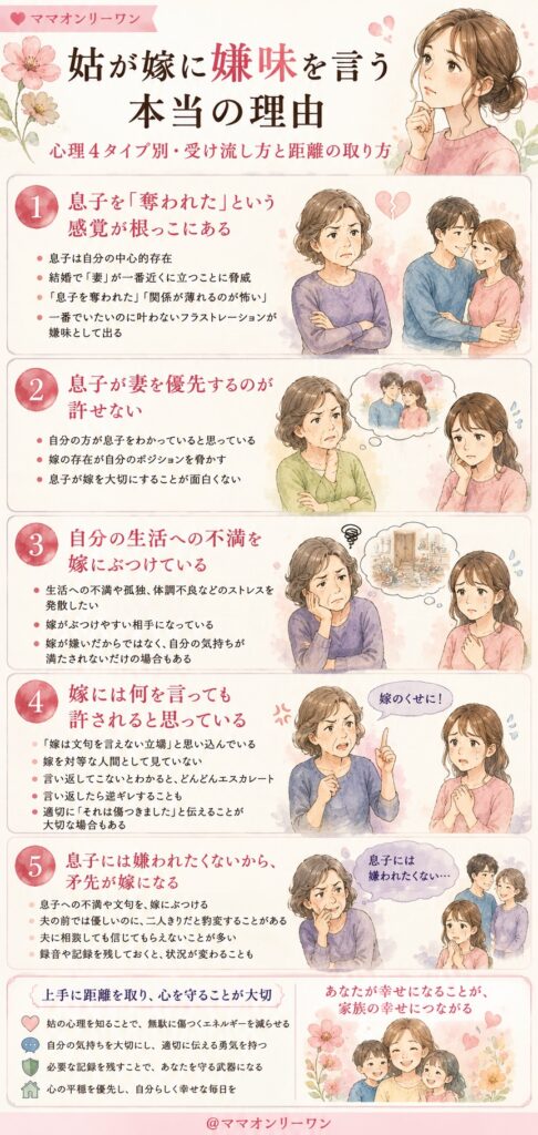 姑が嫁に嫌味を言う本当の理由
