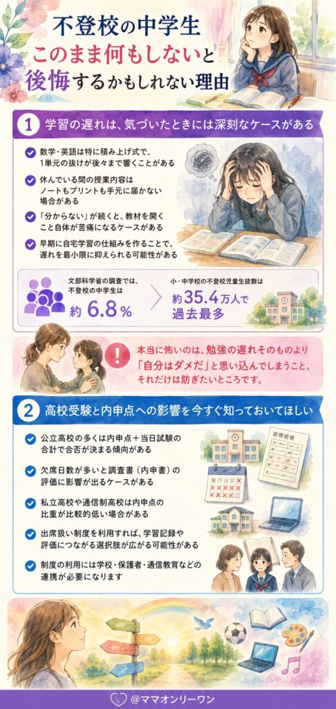 不登校の中学生、このまま何もしないと後悔するかもしれない理由