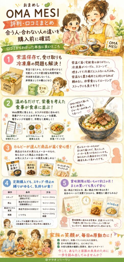 OMA MESI(おまめし) 複数の口コミからわかった「本当に良いところ」
