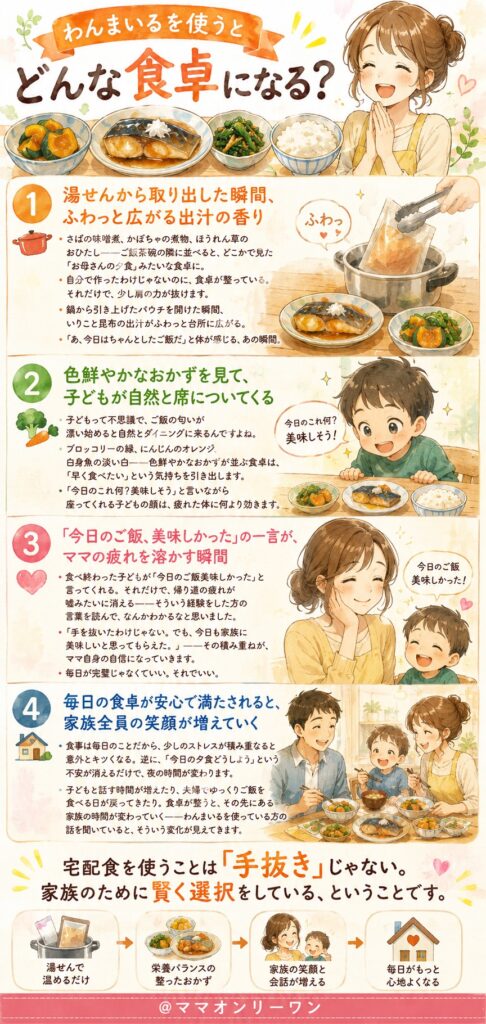 わんまいるを使うとどんな食卓になる？