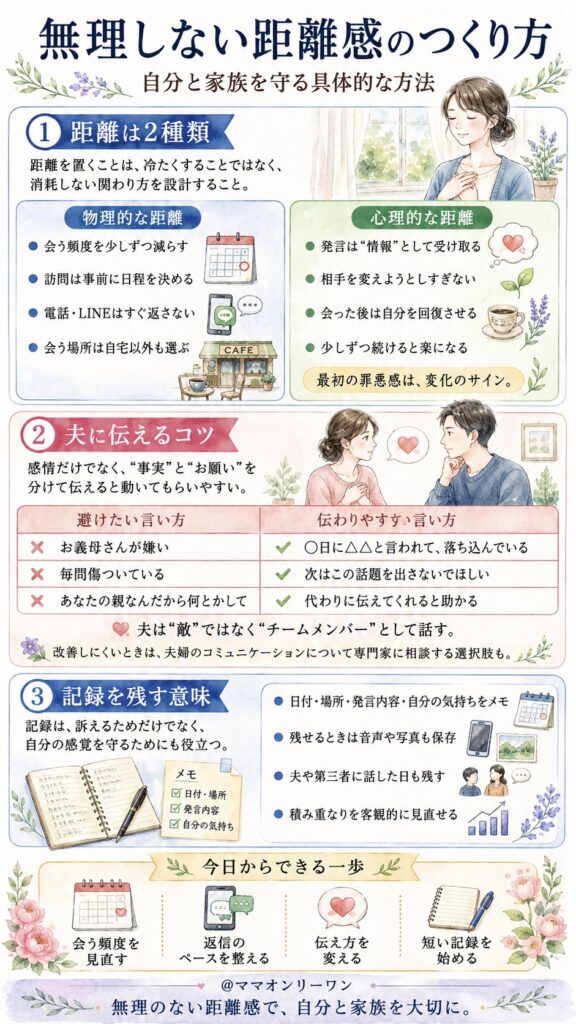無理しない距離感のつくり方|自分と家族を守る具体的な方法