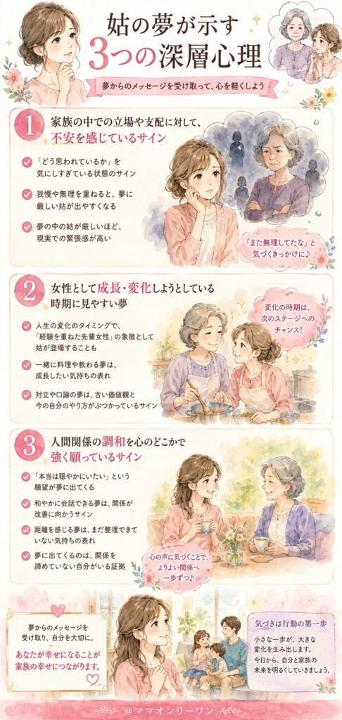 姑の夢が示す3つの深層心理