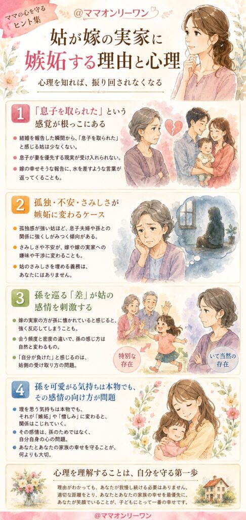 姑が嫁の実家に嫉妬する理由と心理