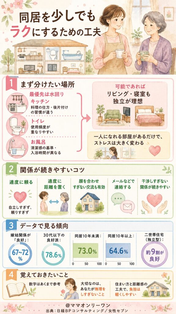 同居を少しでもラクにするための工夫