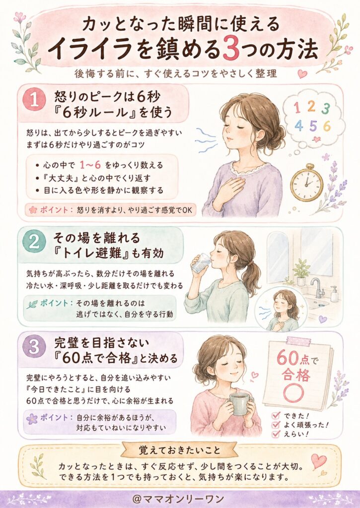 カッとなった瞬間に使える、イライラを鎮める3つの方法
