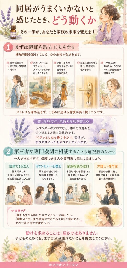 同居がうまくいかないと感じたとき、どう動くか