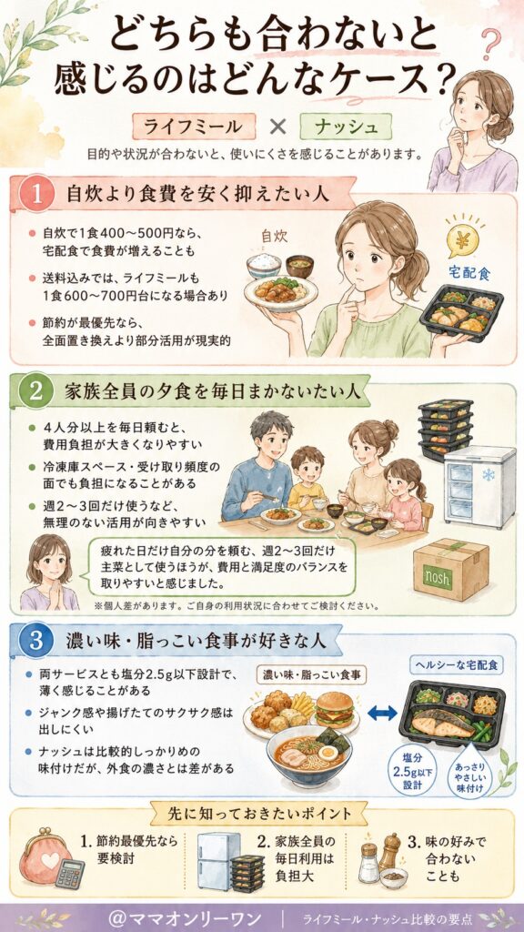 どちらも合わないと感じるのはどんなケース？