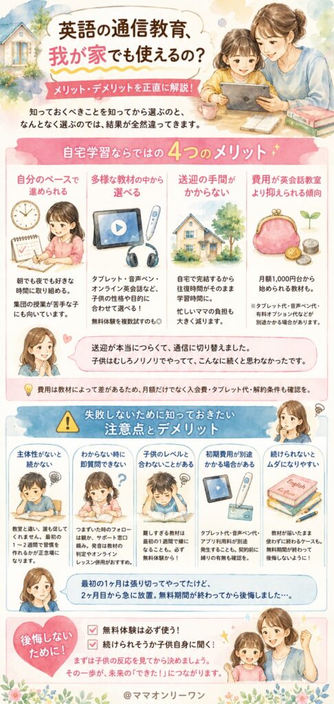 英語の通信教育、我が家でも使えるの?