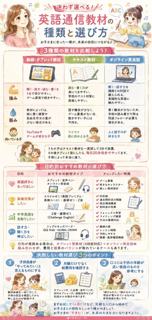 迷わず選べる!英語通信教材の種類と選び方