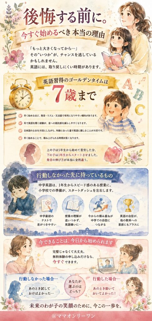後悔する前に。今すぐ始めるべき本当の理由