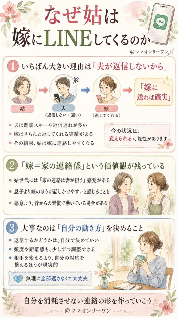 なぜ姑は嫁にLINEしてくるのか