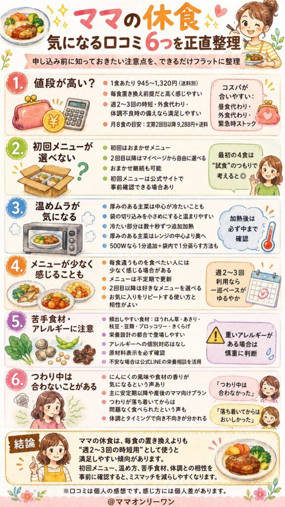 ママの休食 気になる口コミが集まっているポイントも正直に整理する