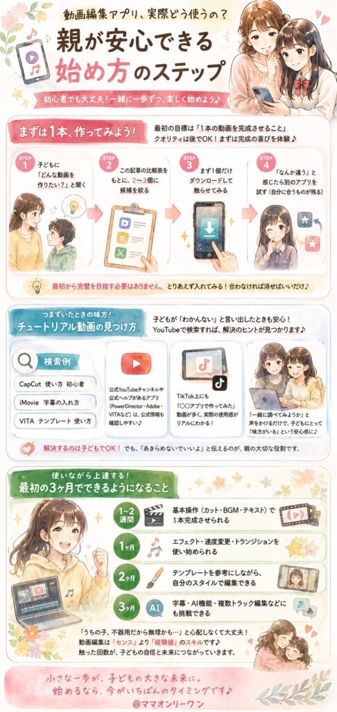 動画編集アプリ、実際どう使うの？親が安心できる始め方のステップ