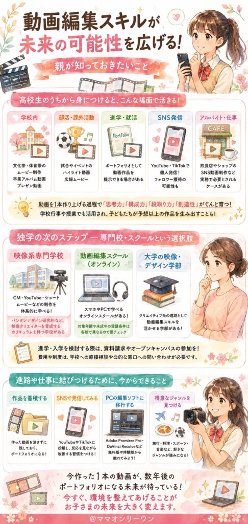 動画編集スキルは将来どんな可能性につながるの？親が知っておきたいこと