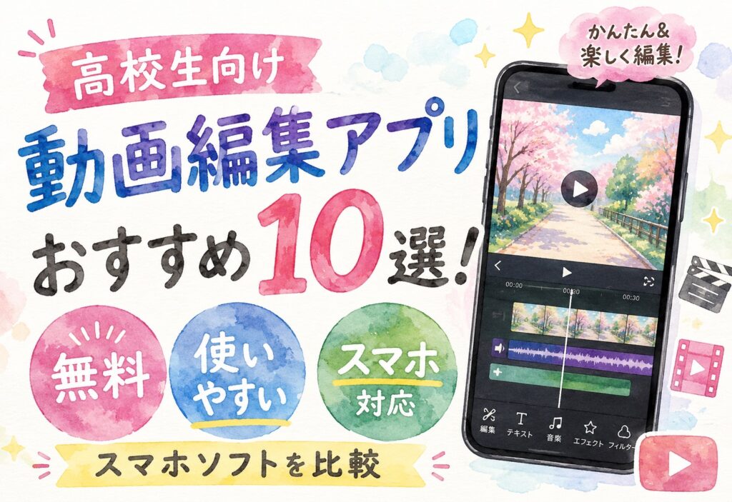 高校生向け動画編集アプリおすすめ10選！無料で使いやすいスマホソフトを比較