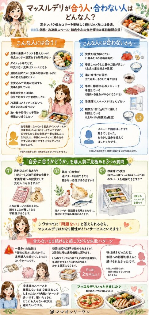 【最重要】マッスルデリが合う人・合わない人はどんな人?