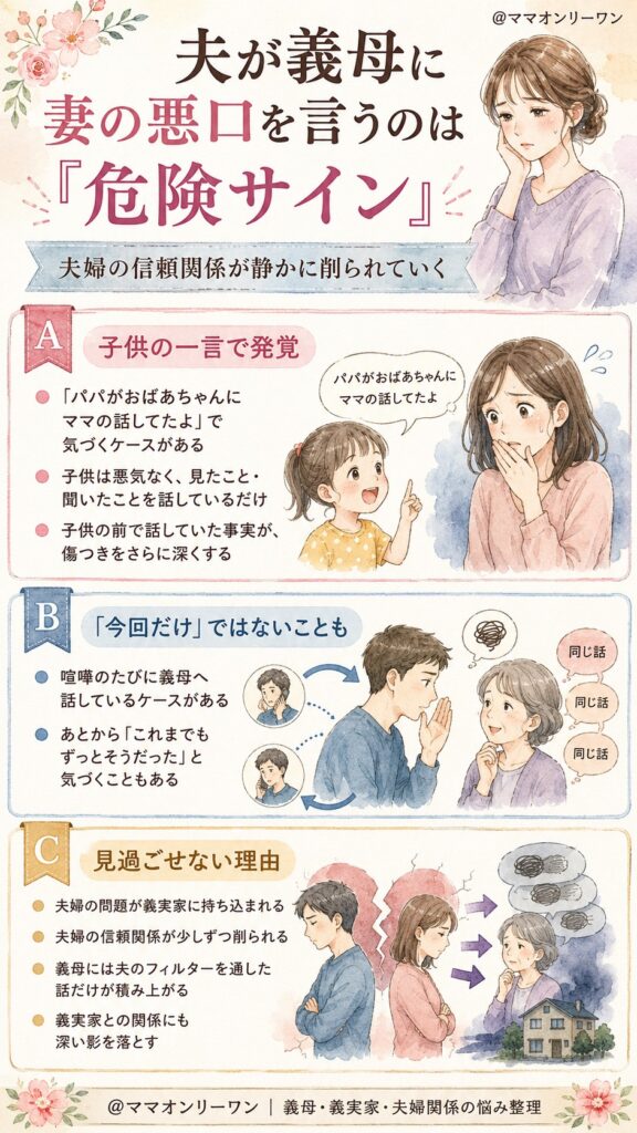 夫が義母に妻の悪口を言うのは「危険サイン」だと気づいていますか