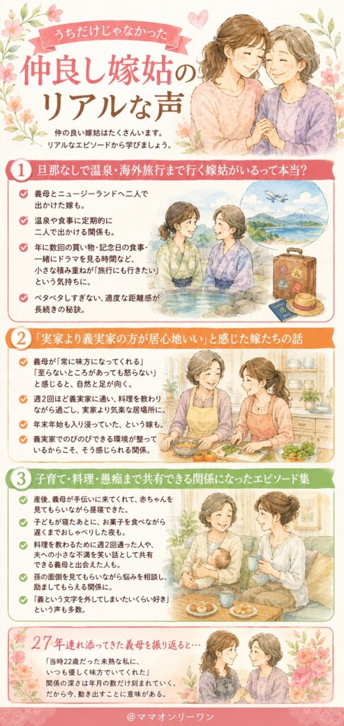 「うちだけじゃなかった」仲良し嫁姑のリアルな声
