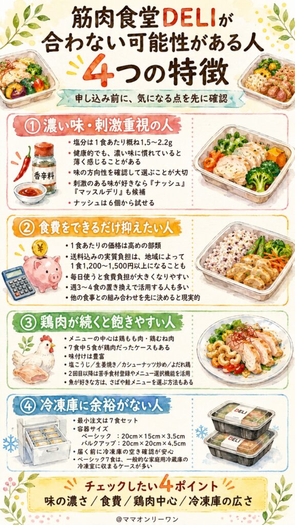 筋肉食堂DELIが「合わない可能性がある人」の特徴4つ