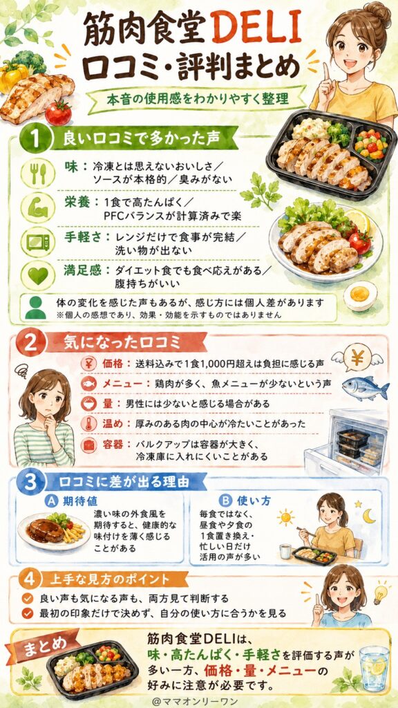 筋肉食堂DELI 口コミ・評判を集めて分かった、本音の使用感