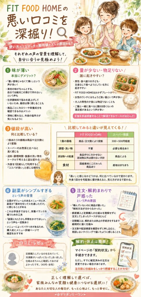 FIT FOOD HOME 悪い口コミを深掘りする