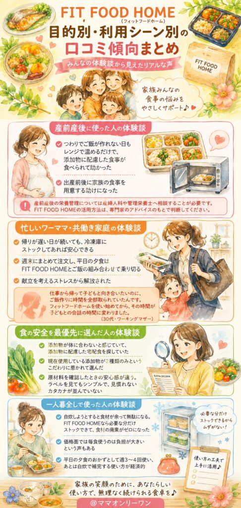 FIT FOOD HOME 目的別・利用シーン別の口コミ傾向