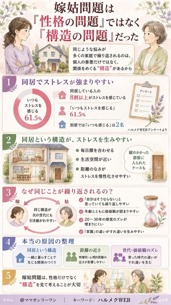 嫁姑問題は「性格の問題」ではなく「構造の問題」だった