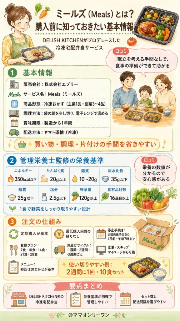 デリッシュキッチンのミールズ（Meals）とは？購入前に最低限知っておきたい基本情報