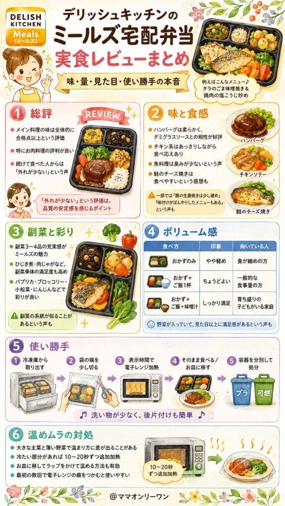 デリッシュキッチンのミールズ（Meals） 実食レビューまとめ：味・量・見た目・使い勝手の本音