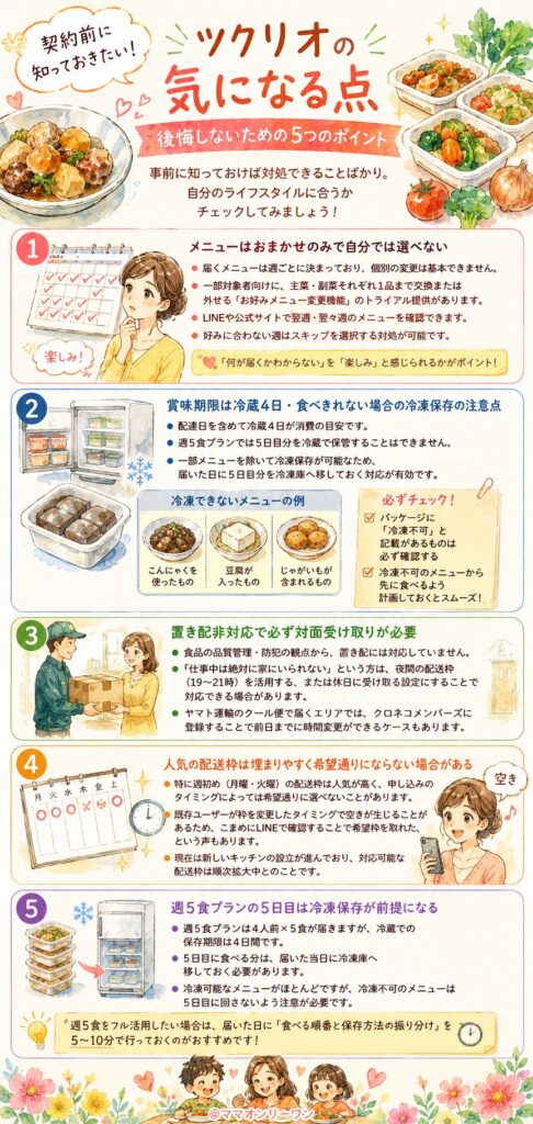 ツクリオの気になる点：契約前に知っておきたいこと