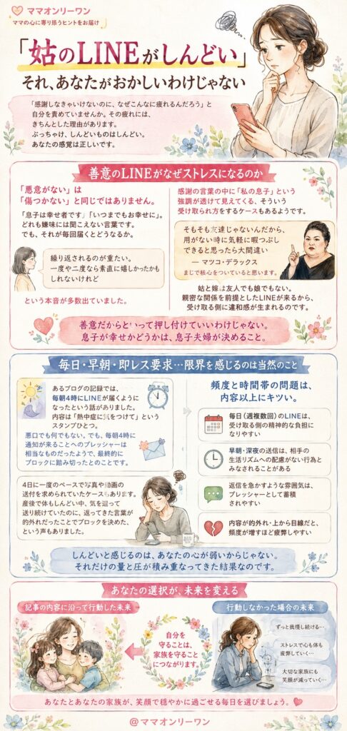 「姑のLINEがしんどい」それ、あなたがおかしいわけじゃない