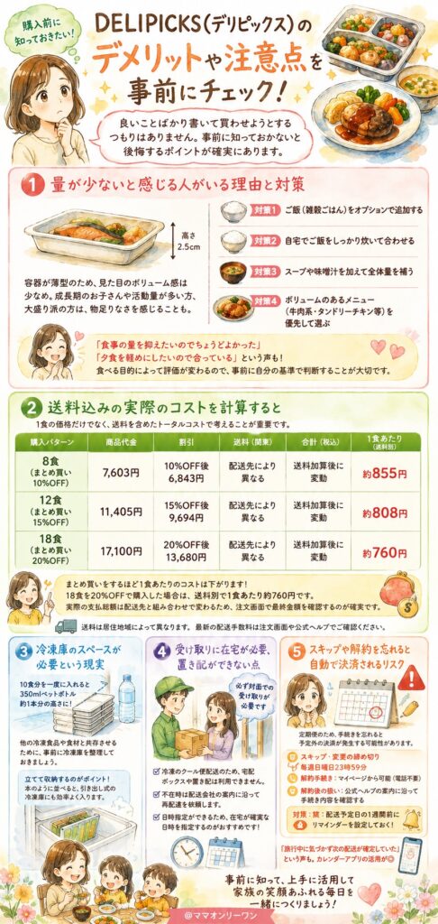 DELIPICKS(デリピックス) デメリットや注意点はある？