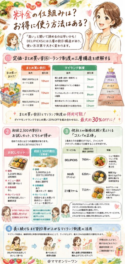 DELIPICKS(デリピックス) 料金の仕組みは？お得に使う方法はある？
