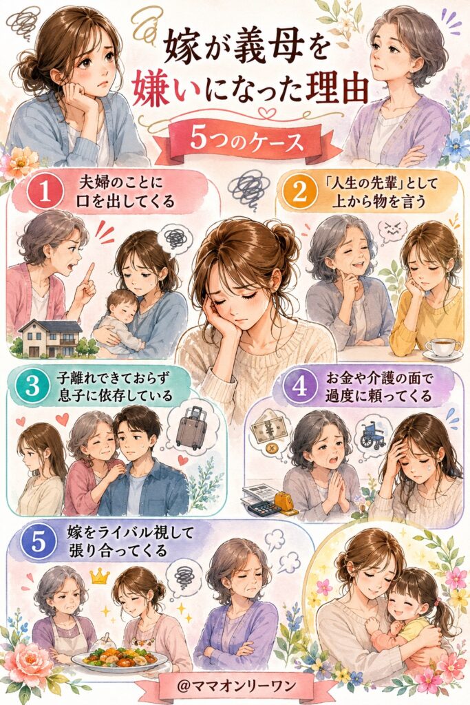 嫁が義母を嫌いになった理由【5つのケース】