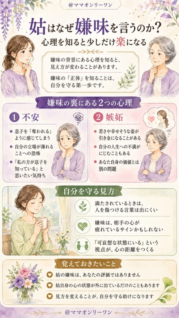 姑はなぜ嫌味を言うのか？心理を知ると少しだけ楽になる