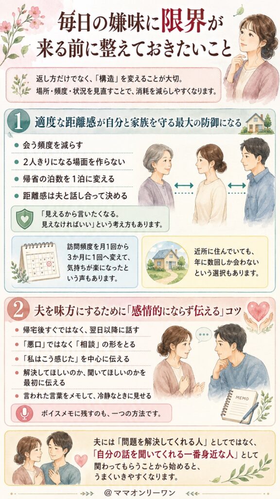 毎日の嫌味に限界が来る前に整えておきたいこと