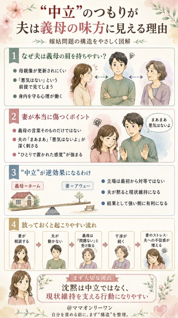 嫁姑問題で「旦那が悪い」と言われる本当の理由