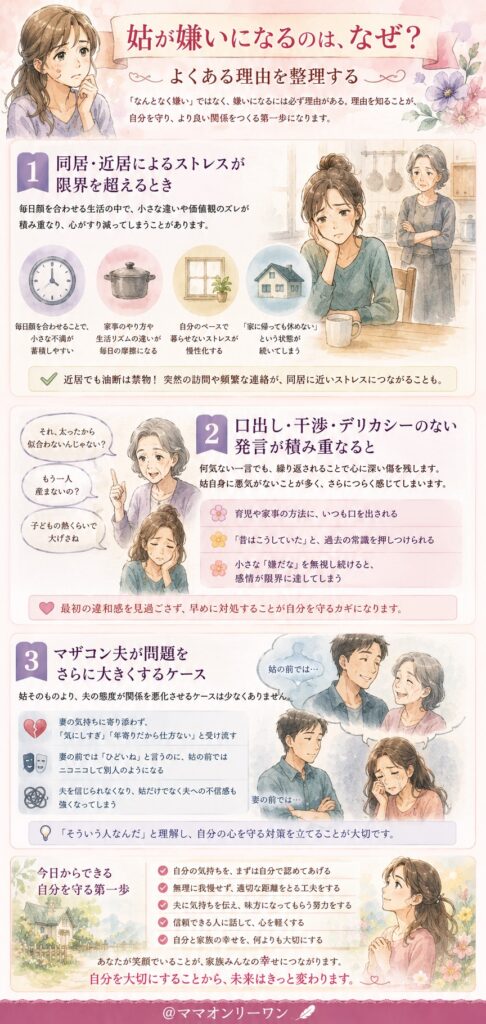 姑が嫌いになるのは、なぜ？よくある理由を整理する