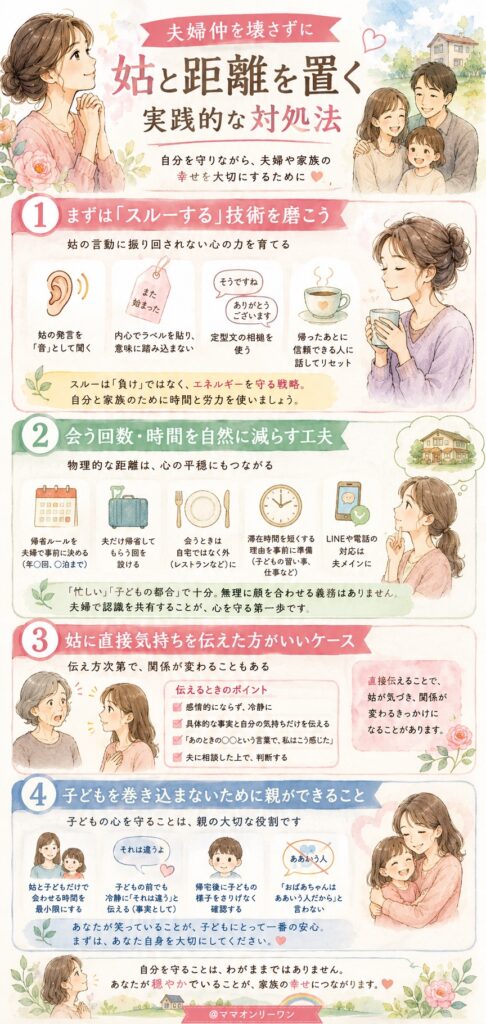 夫婦仲を壊さずに姑と距離を置く、実践的な対処法