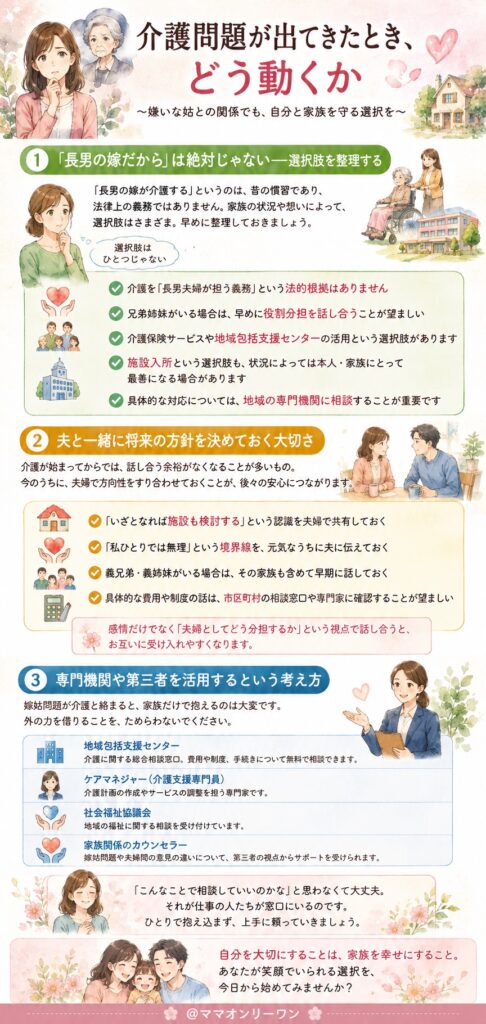 介護問題が出てきたとき、どう動くか