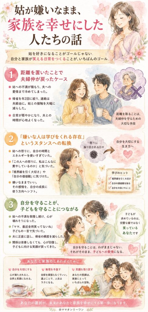 姑が嫌いなまま、家族を幸せにした人たちの話