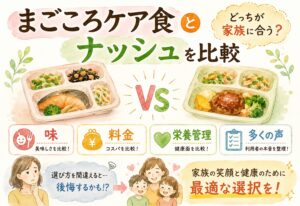 まごころケア食とナッシュを比較｜味・料金・栄養管理まで多くの声からわかりやすく整理