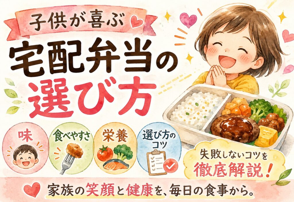 子供が喜ぶ宅配弁当の選び方｜味・食べやすさ・栄養で失敗しないコツを徹底解説
