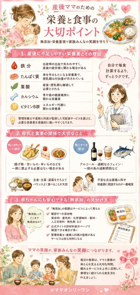 産後と授乳期、ママの体に必要な栄養は?